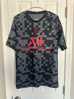 Nike PSG PARIS SAINT GERMAIN 2021 2022 Grey SHIRT JERSEY DB7626-015 Sz M